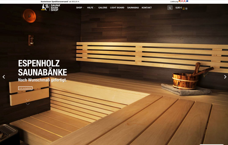 Vorschaubild der Website saunabank-shop.de
